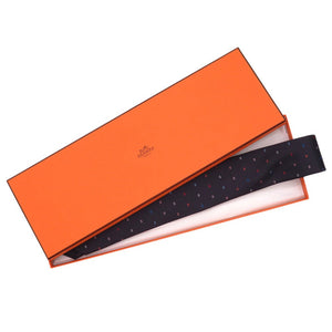未使用品 エルメス Hロゴ ネクタイ シルク Anthracite Multicolor 1266【中古】HERMES