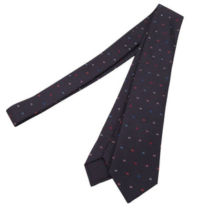 未使用品 エルメス Hロゴ ネクタイ シルク Anthracite Multicolor 1266【中古】HERMES