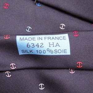 未使用品 エルメス Hロゴ ネクタイ シルク Anthracite Multicolor 1266【中古】HERMES