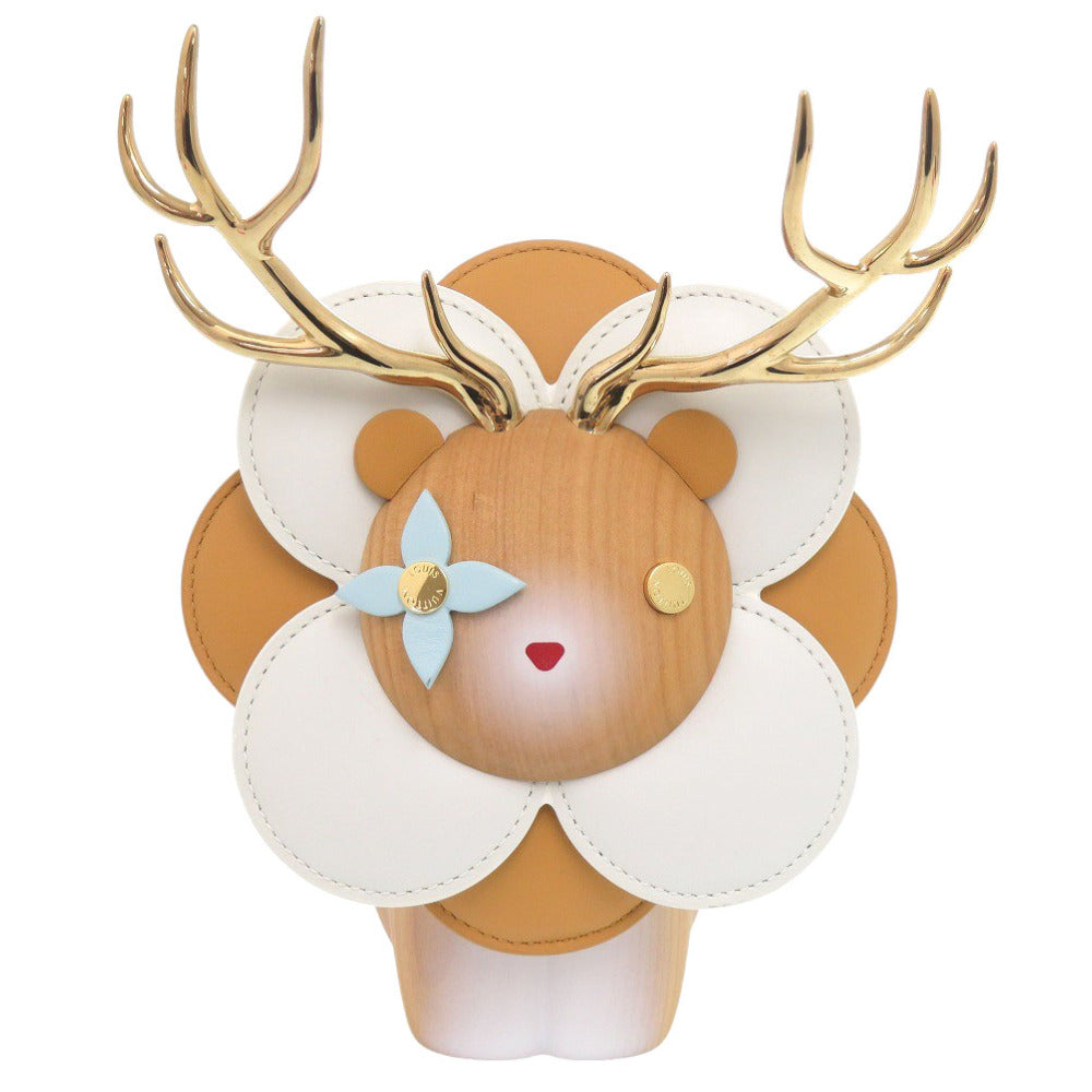 新品同様 ルイ ヴィトン ぺチュラ レンヌ トナカイ GI0962 ウッド/レザー ホワイト オブジェ 白 LV 1282【中古】LOUIS VUITTON