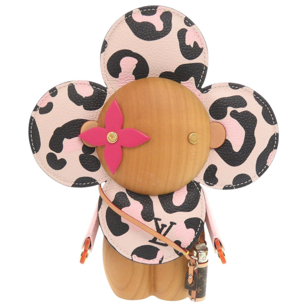 新品同様 ルイ ヴィトン ワイルドアットハート ヴィヴィエンヌ GI0657 ウッド/レザー ピンク レオパード オブジェ LV 1284【中古】LOUIS VUITTON