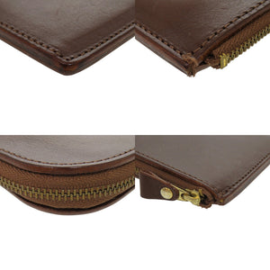 ツチヤカバン Lファスナー レザー ブラウン コインケース 財布 茶 1286-1【中古】土屋鞄