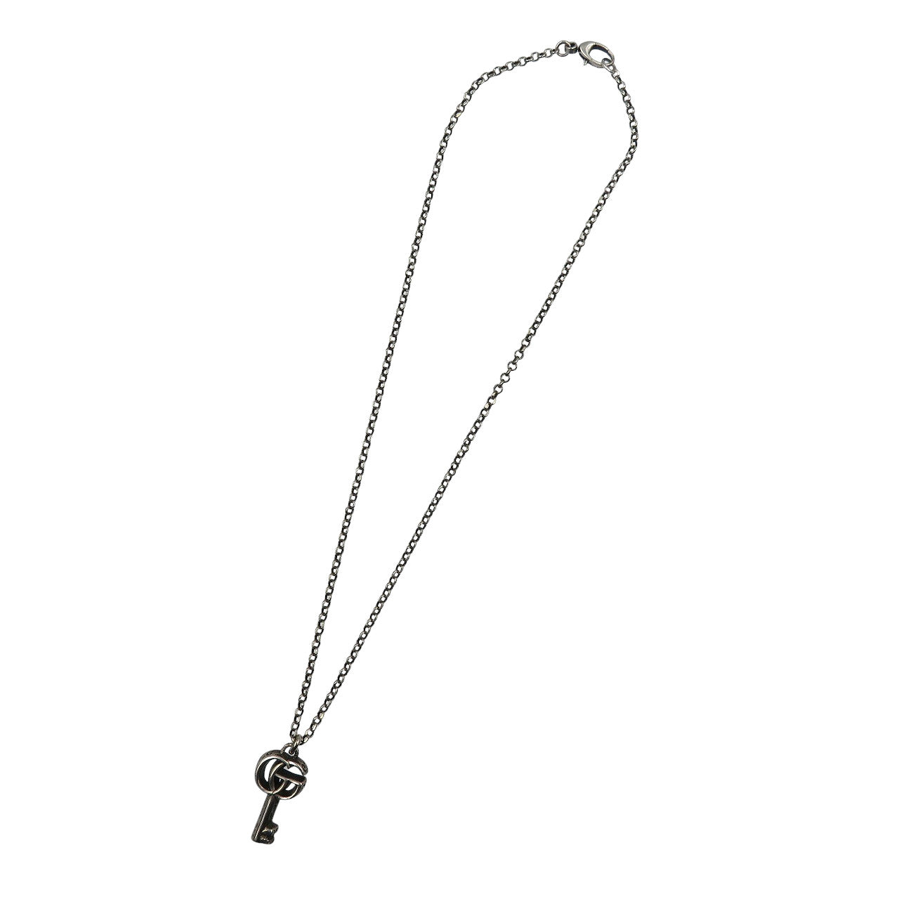 グッチ アラベスク ダブルG キー シルバー925 ネックレス 1295【中古】GUCCI