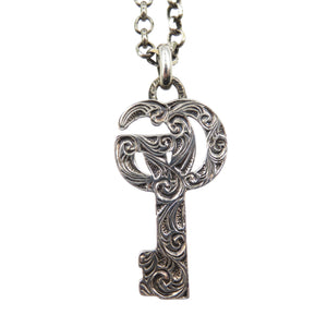 グッチ アラベスク ダブルG キー シルバー925 ネックレス 1295【中古】GUCCI