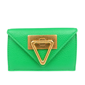 未使用 ボッテガヴェネタ サンジェルマン レザー ゴールド金具 グリーン フラグメントケース コインケース 1309【中古】BOTTEGA VENETA