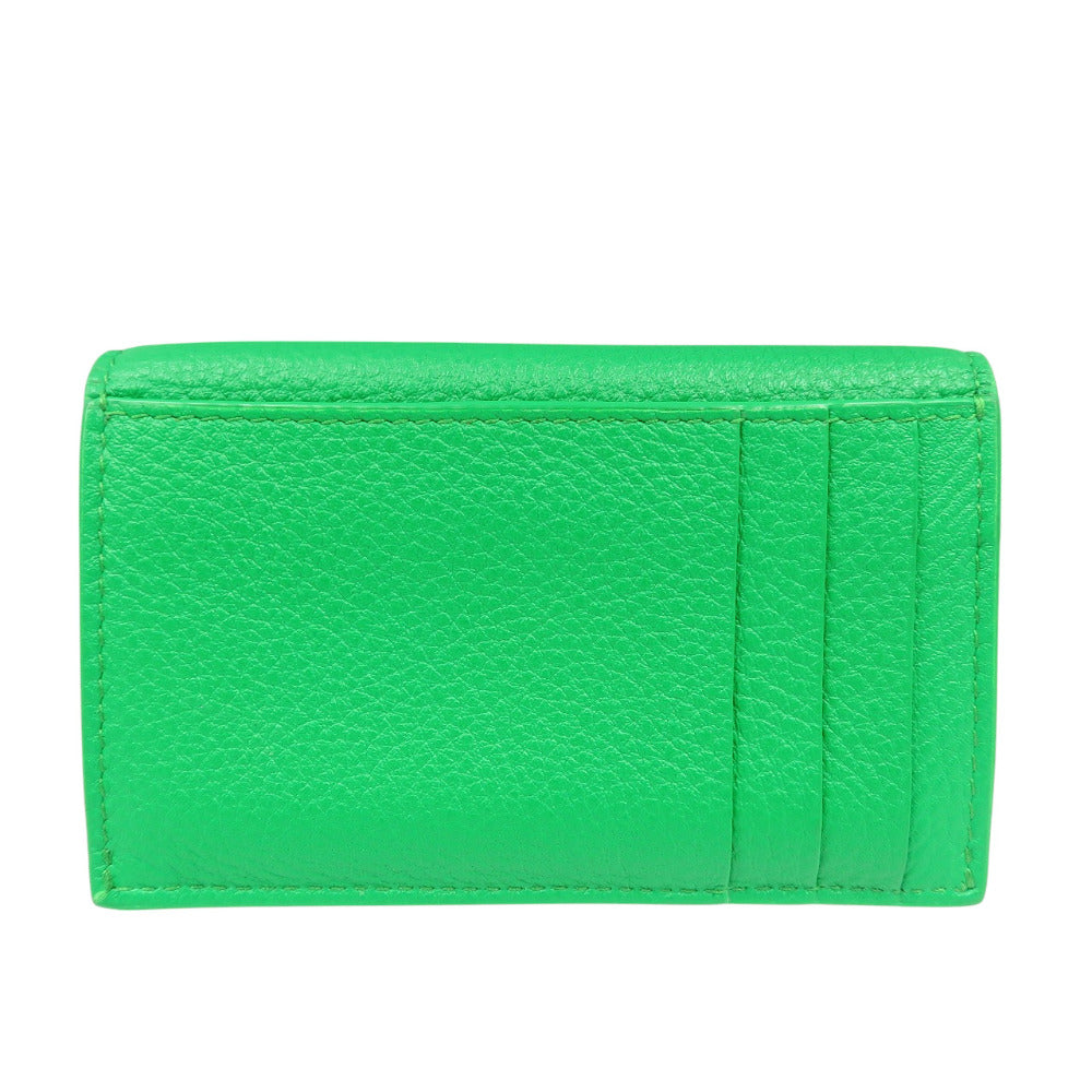 未使用 ボッテガヴェネタ サンジェルマン レザー ゴールド金具 グリーン フラグメントケース コインケース 1309【中古】BOTTEGA VENETA