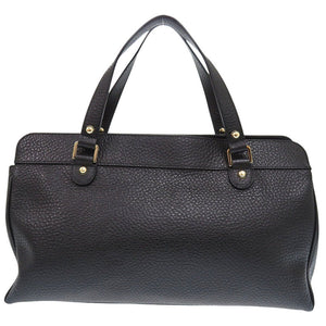 美品 グッチ インターロッキング シェリーレザー ブラック ハンドバッグ 黒 1311【中古】GUCCI