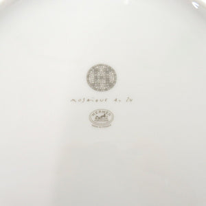 未使用品 エルメス モザイクヴァンキャトル 陶器 ホワイト プレート 皿 食器 1318【中古】HERMES