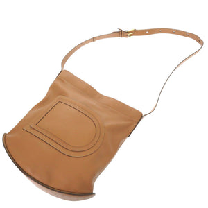 美品 デルボー パン サーピケ レザー ベジタルアイボリー ショルダーバッグ 茶 1319【中古】DELVAUX