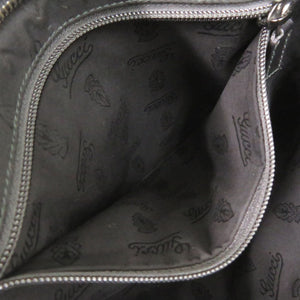 美品 グッチ GGインプリメ 201446 PVC レザー ブラック ショルダーバッグ 黒 1327【中古】GUCCI