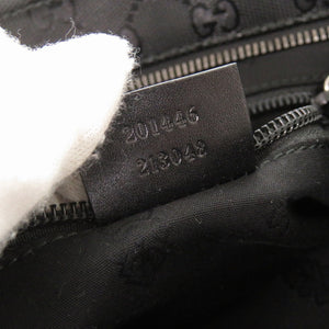 美品 グッチ GGインプリメ 201446 PVC レザー ブラック ショルダーバッグ 黒 1327【中古】GUCCI