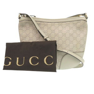 美品 グッチ ラブリー ハート グッチシマレザー アイボリー ショルダーバッグ 1328【中古】GUCCI