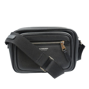 美品 バーバリー レザー シルバー金具 ブラック 黒 ショルダーバッグ 1338【中古】BURBERRY