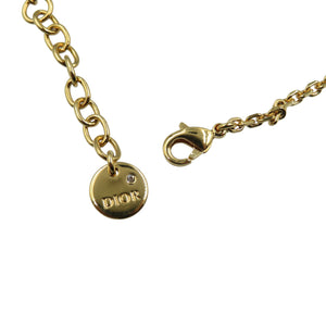 美品 クリスチャンディオール プチ CD B1310PTCRS_D301 メタル ゴールド ホワイト ブレスレット 1348【中古】Christian Dior