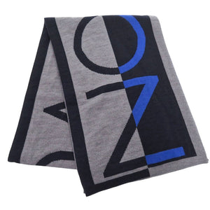 新品同様 ルイ ヴィトン エシャルプLVホライゾン M71240 ウール ネイビー マフラー LV 1375【中古】LOUIS VUITTON