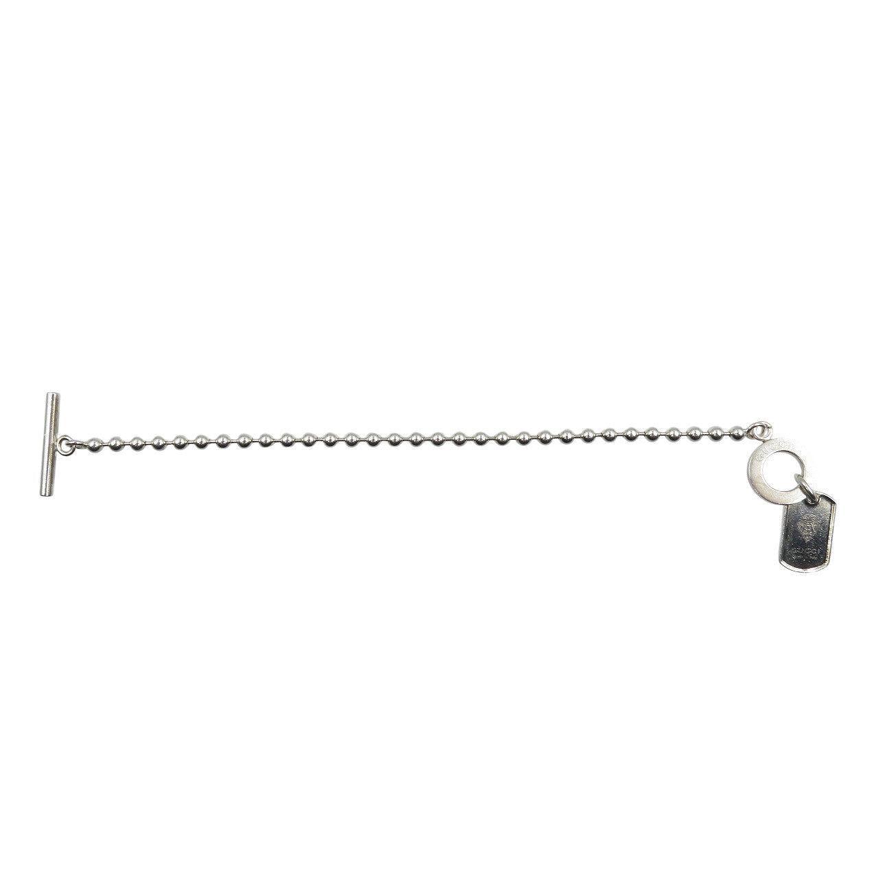 グッチ プレート ボールチェーン シルバー925 ブレスレット 1376【中古】GUCCI