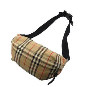 バーバリー ノバチェック コットン ポリエステル ブラウン ボディバッグ ウエストポーチ 1397【中古】BURBERRY