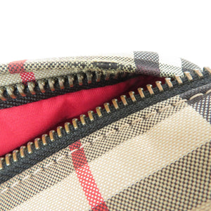 バーバリー ノバチェック コットン ポリエステル ブラウン ボディバッグ ウエストポーチ 1397【中古】BURBERRY