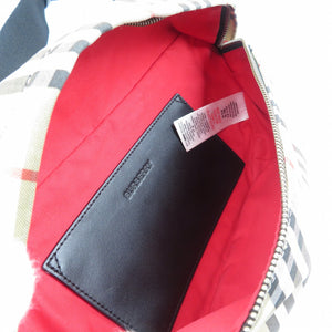バーバリー ノバチェック コットン ポリエステル ブラウン ボディバッグ ウエストポーチ 1397【中古】BURBERRY