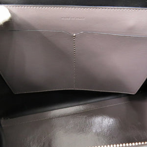 美品 バーバリー 2WAY ソフトバナー エナメルレザー グレー ショルダーバッグ 1398【中古】BURBERRY