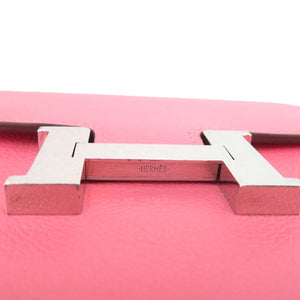 エルメス コンスタンス C刻印 エバーカラー シルバー金具 ローズアザレ ピンク コンパクトウォレット 二つ折り財布 1406【中古】HERMES