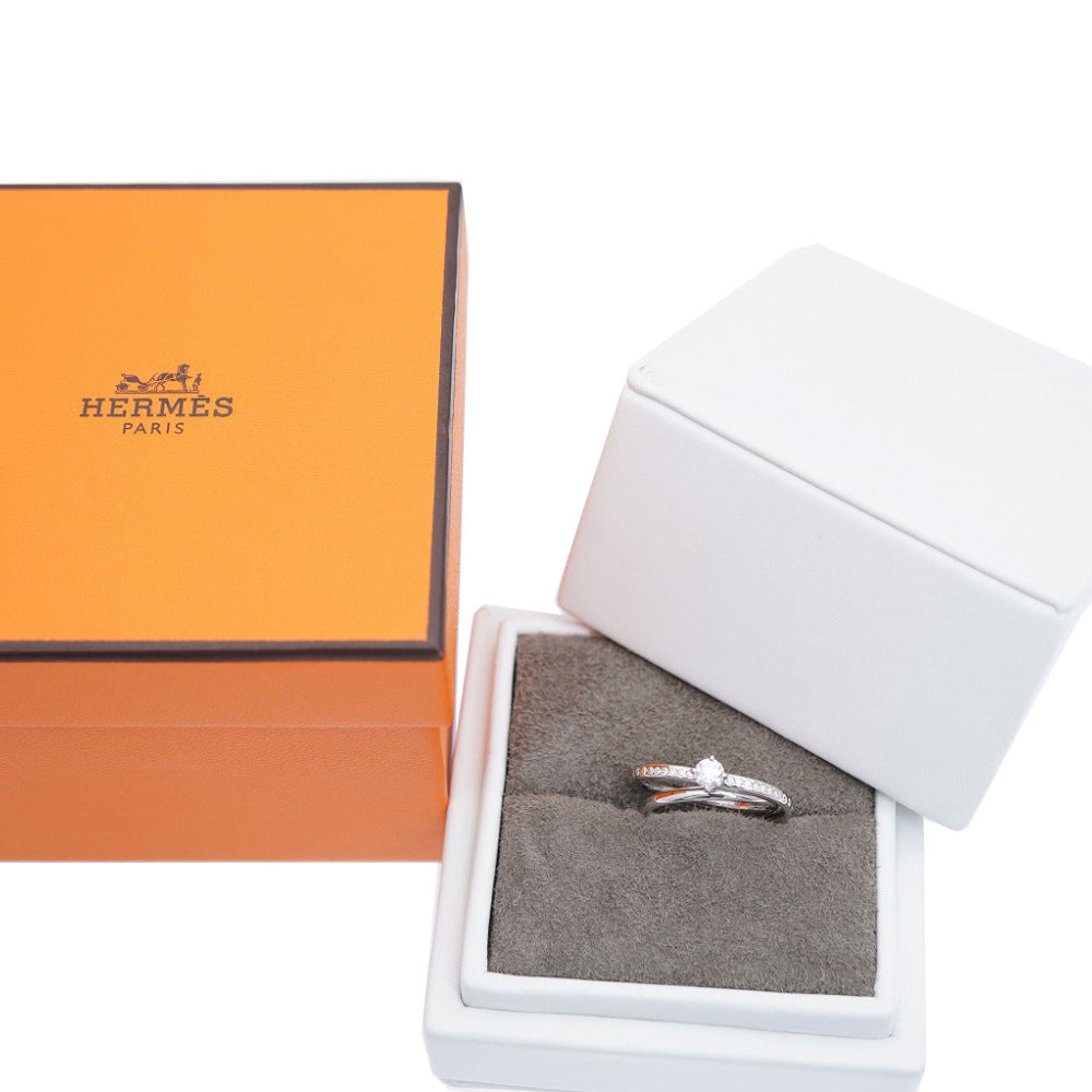 エルメス ヴェルティージュ クール ダイヤ 0.30ct K18WG #50 リング 750WG ホワイトゴールド/ダイヤモンド 指輪 ジュエリー 1422【中古】HERMES