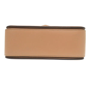 美品 ジミーチュウ ダイヤモンド トップハンドル レザー ベージュ 2wayハンドバッグ 1435【中古】JIMMY CHOO