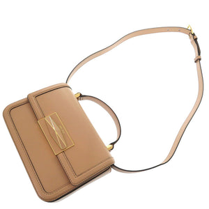 美品 ジミーチュウ ダイヤモンド トップハンドル レザー ベージュ 2wayハンドバッグ 1435【中古】JIMMY CHOO