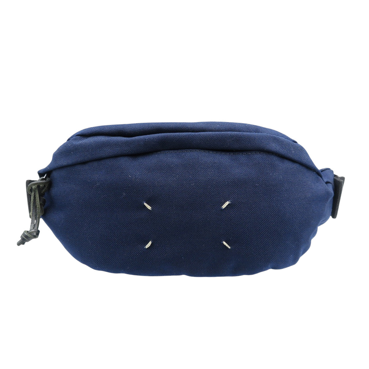 美品 メゾンマルジェラ ステレオタイプ S55WB0010 キャンバス ネイビー 紺 ブラック 黒 ボディバッグ ウエストポーチ 1436【中古】Maison Margiela