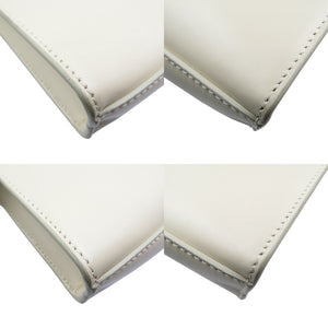 美品 ジルサンダー タングルSM フリンジ レザー シルバー金具 ホワイト 白 ショルダーバッグ 1439【中古】JIL SANDER