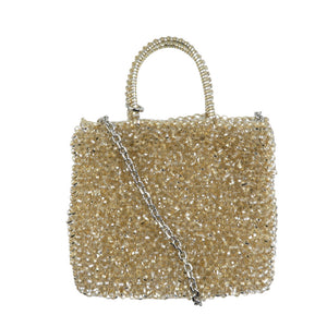 新品同様 アンテプリマ スタンダード ミニアトゥーラ PB21F12045-671 ワイヤー シルバー金具 OROGENTO ゴールド 2WAY ハンドバッグ ショルダーバッグ 1440【中古】ANTEPRIMA