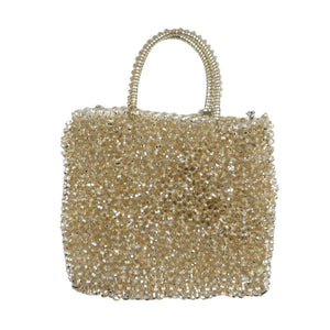 新品同様 アンテプリマ スタンダード ミニアトゥーラ PB21F12045-671 ワイヤー シルバー金具 OROGENTO ゴールド 2WAY ハンドバッグ ショルダーバッグ 1440【中古】ANTEPRIMA