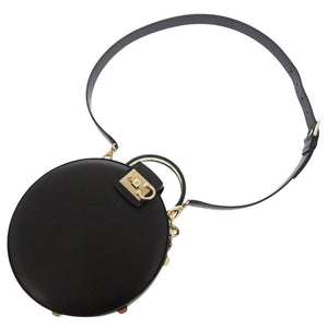 新品同様 サルヴァトーレフェラガモ ガンチーニ FZ-21 1158 2wayハンドバッグ 黒 1513【中古】Salvatore Ferragamo