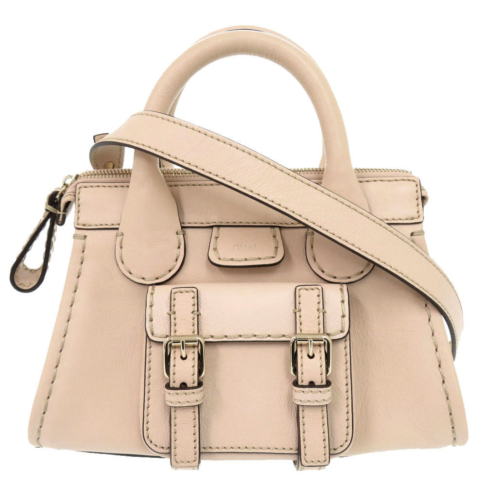 新品同様 クロエ EDITH エディス レザー ピンク系 2WAY ミニ ハンドバッグ ショルダーバッグ 1527【中古】Chloe