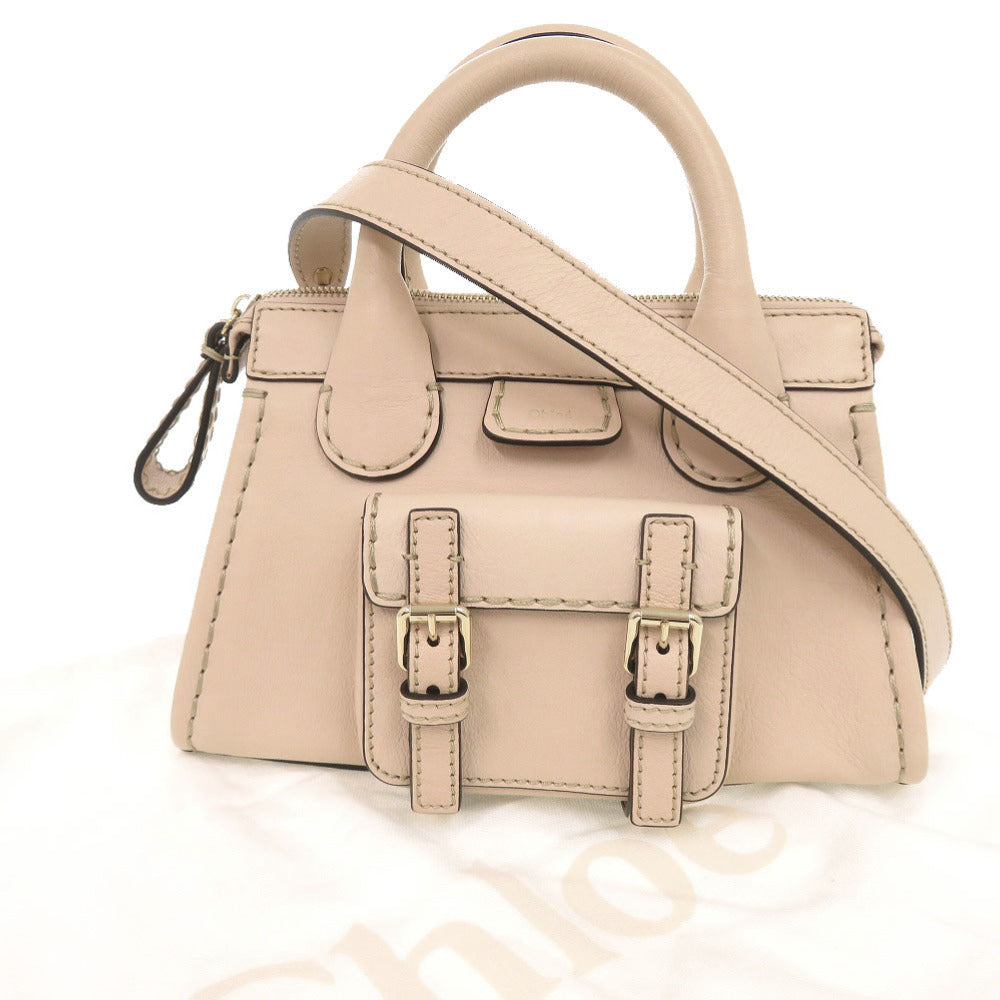 新品同様 クロエ EDITH エディス レザー ピンク系 2WAY ミニ ハンドバッグ ショルダーバッグ 1527【中古】Chloe