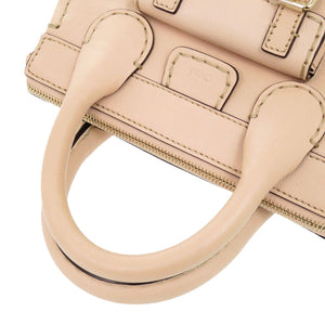 新品同様 クロエ ミニエディス レザー ピンクベージュ 2WAYショルダーバッグ ハンドバッグ 1527【中古】Chloe