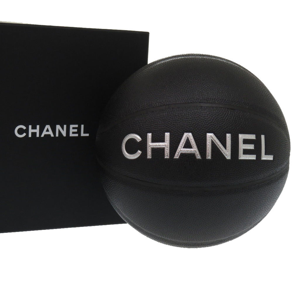 美品 シャネル ココマーク 7号球 ゴム ブラック バスケットボール 黒 1537【中古】CHANEL