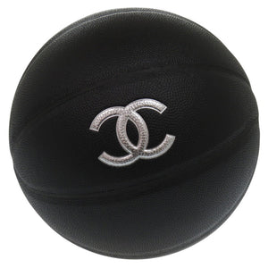 美品 シャネル ココマーク 7号球 ゴム ブラック バスケットボール 黒 1537【中古】CHANEL