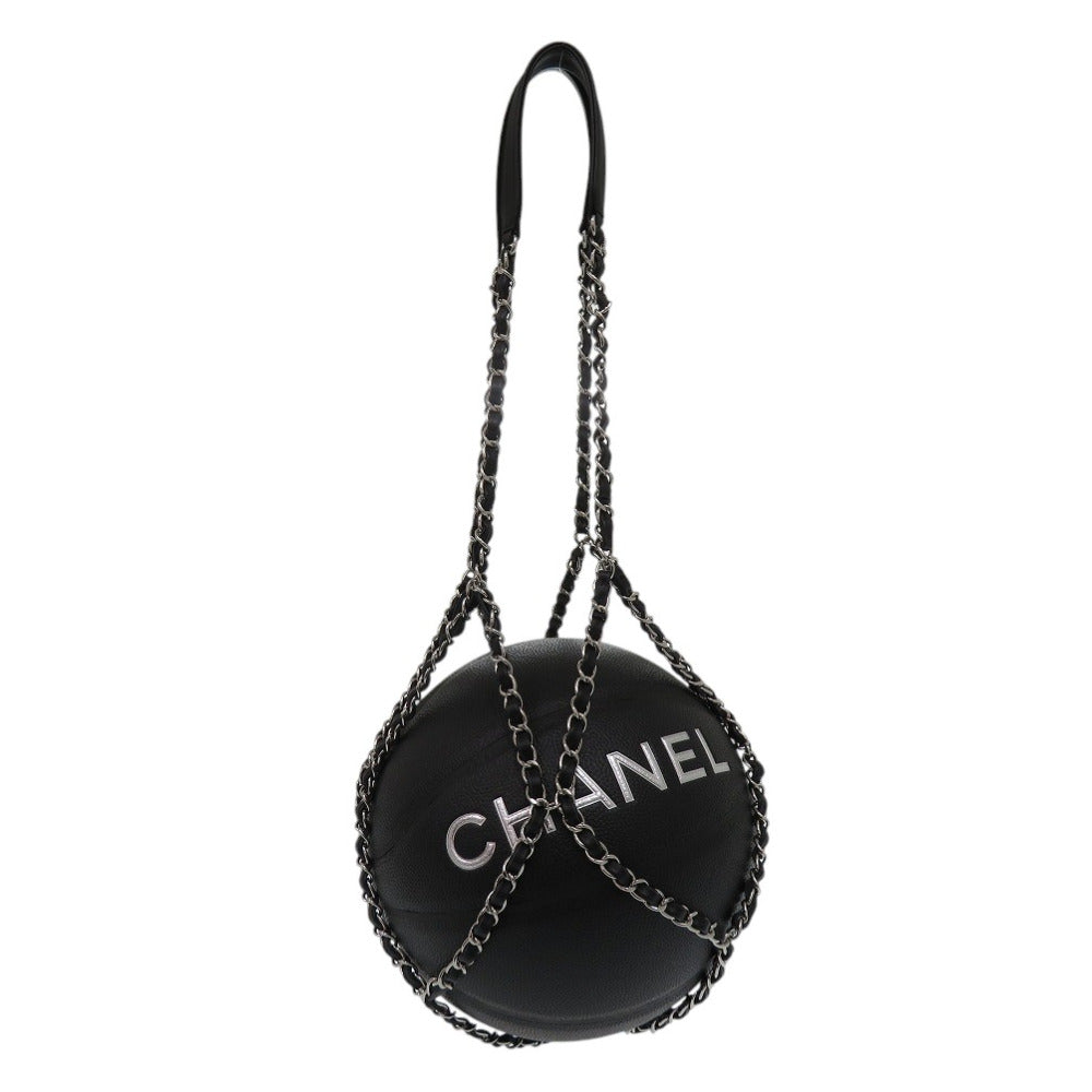 美品 シャネル ココマーク 7号球 ゴム ブラック バスケットボール 黒 1537【中古】CHANEL