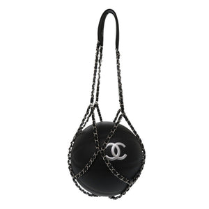 美品 シャネル ココマーク 7号球 ゴム ブラック バスケットボール 黒 1537【中古】CHANEL