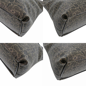 新品同様 セリーヌ サルキーライン PVC レザー ブラウン ハンドバッグ 茶 1547【中古】CELINE