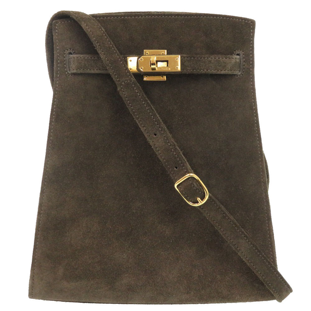 美品 エルメス ケリースポーツ ドブリス ブラウン ゴールド金具 〇Z刻印 ショルダーバッグ 茶 1549 【中古】 HERMES