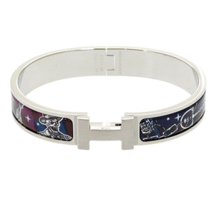 未使用 エルメス クリック セ ラ フィット ファン バングル メタル ネイビー 1550 【中古】 HERMES