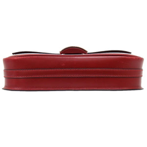 エルメス マルティーヌ ボックスカーフ ルージュアッシュ シルバー金具 □D刻印 ショルダーバッグ 赤 1554 【中古】 HERMES