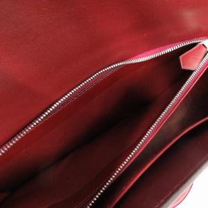エルメス マルティーヌ ボックスカーフ ルージュアッシュ シルバー金具 □D刻印 ショルダーバッグ 赤 1554 【中古】 HERMES