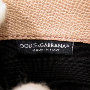 未使用品 ドルチェアンドガッバーナ ラウンドファスナー レザー ベージュ 長財布 1558【中古】DOLCE&GABBANA