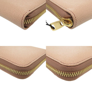 未使用品 ドルチェアンドガッバーナ ラウンドファスナー レザー ベージュ 長財布 1558【中古】DOLCE&GABBANA