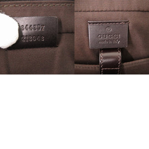 新品同様 グッチ ディアマンテ ブリーフケース 344357 レザー ブラウン ビジネスバッグ 茶 1564【中古】GUCCI メンズ