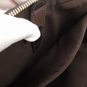 新品同様 グッチ ディアマンテ ブリーフケース 344357 レザー ブラウン ビジネスバッグ 茶 1564【中古】GUCCI メンズ