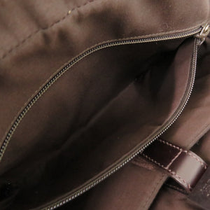 新品同様 グッチ ディアマンテ ブリーフケース 344357 レザー ブラウン ビジネスバッグ 茶 1564【中古】GUCCI メンズ